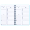 Blue Daily Weekly Agenda Notebooks Fexible PVC Hard Shell Personal Diary Shedule Agenda Notepad Nicht-datiertes Notizbuch